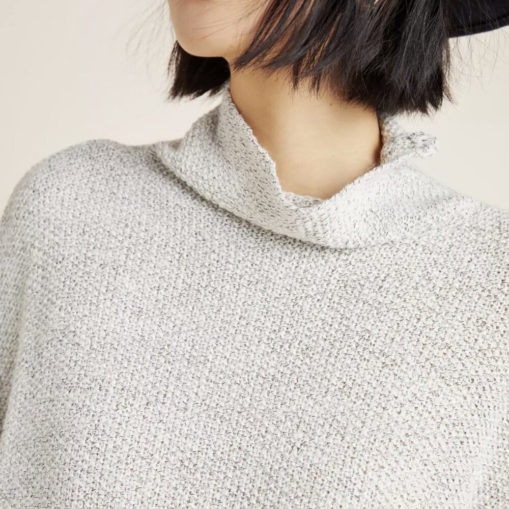 NWT Anthropologie Kavitha Turtleneck Poncho Sweater by ISLA MAUDE - Picture 4 of 7